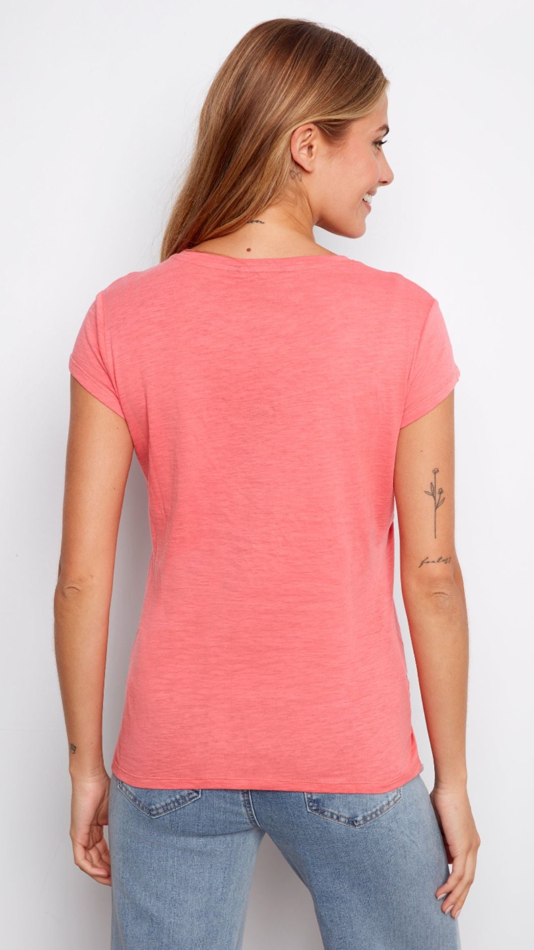 Sorbet Organic Cotton Tee With Heart Cut Out