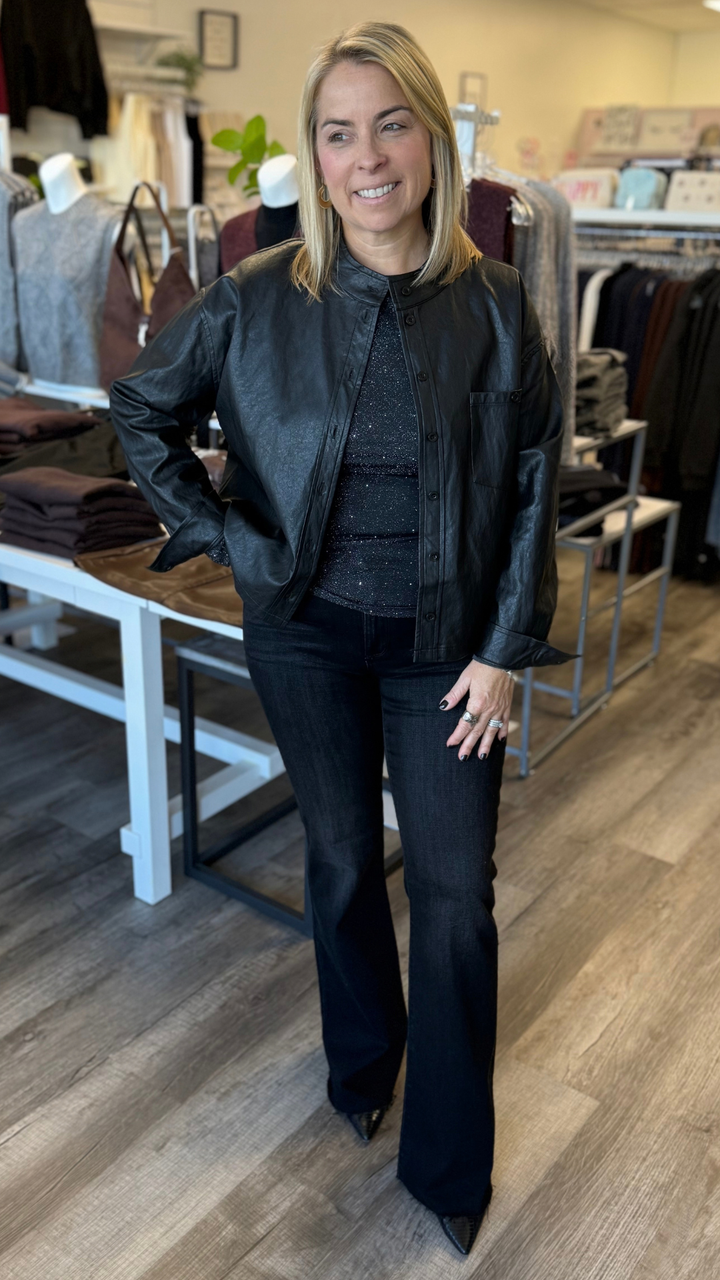 Black Faux Leather Jacket
