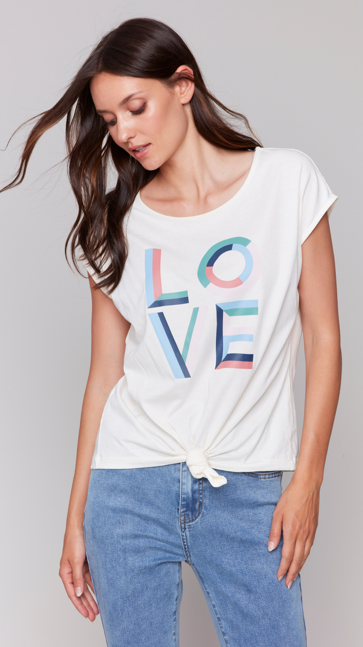 LOVE Front Knot Top