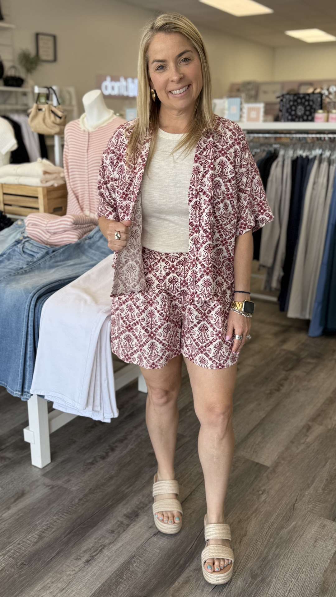 Paradise Printed Camp Top