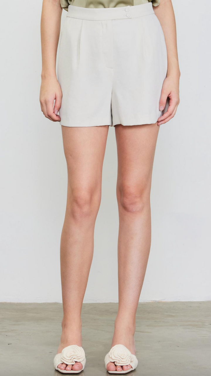 Oyster Tailored Shorts With Pockets