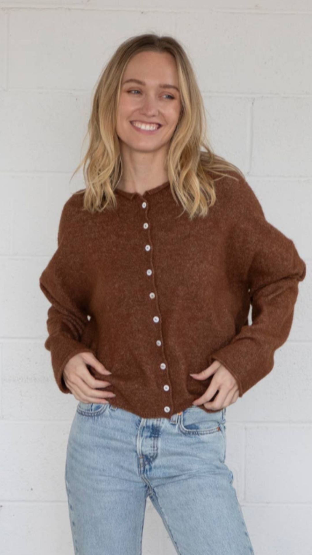 Brown Piper Sweater Cardigan