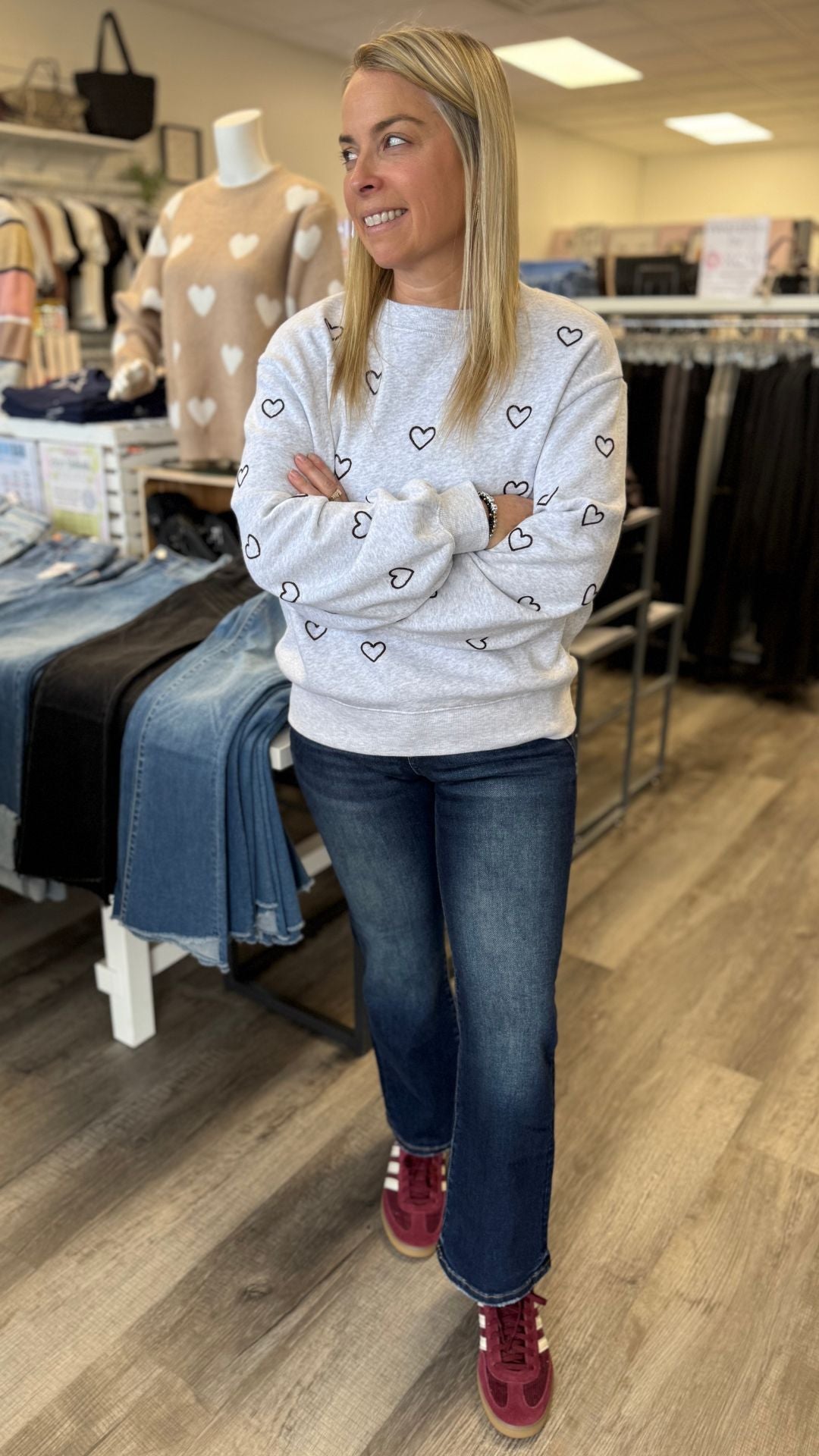 Tossed Hearts Sweatshirt