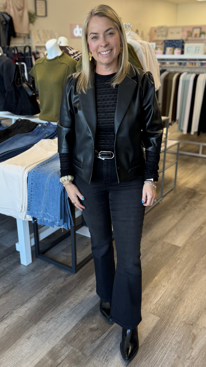 Mid Rise Charcoal Petite Better Butter Slim Boot Full Length Jeans With Double Pockets