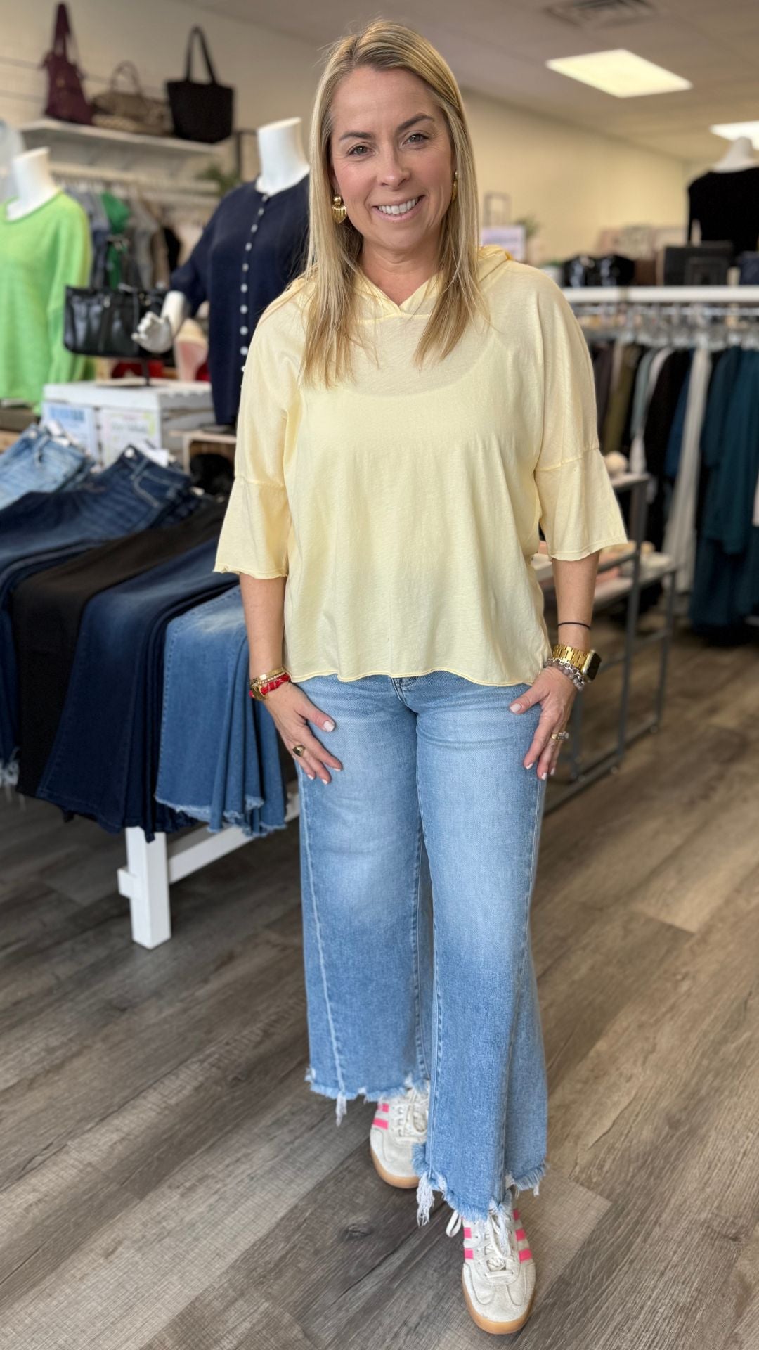 Lunaria Coen Jersey Short Sleeve Hooded Tee