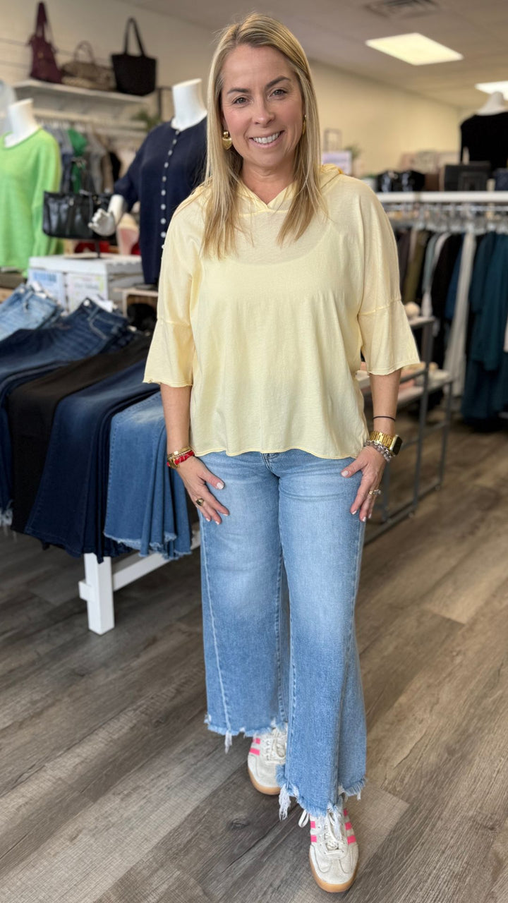 Lunaria Coen Jersey Short Sleeve Hooded Tee