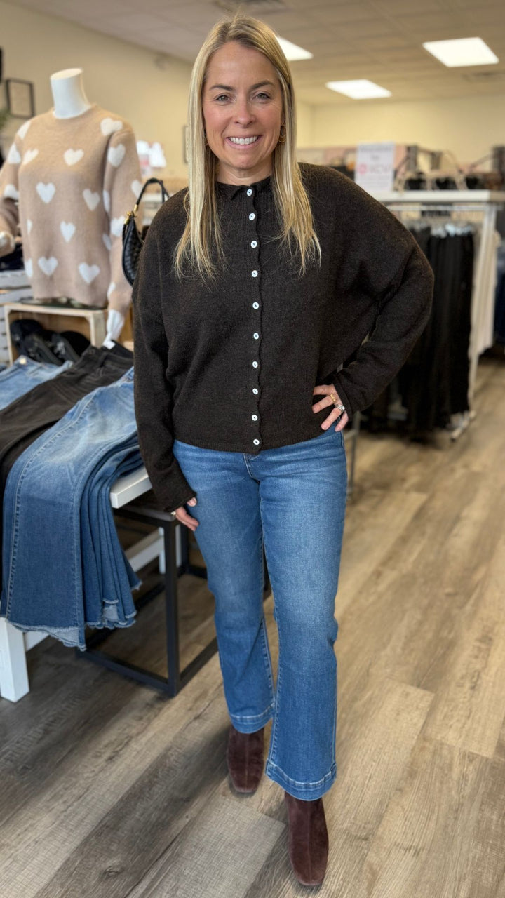 Chocolate Piper Sweater Cardigan