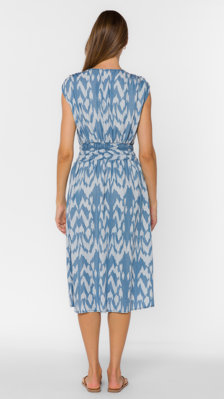 Tencel Smocked Waist Midi Dress