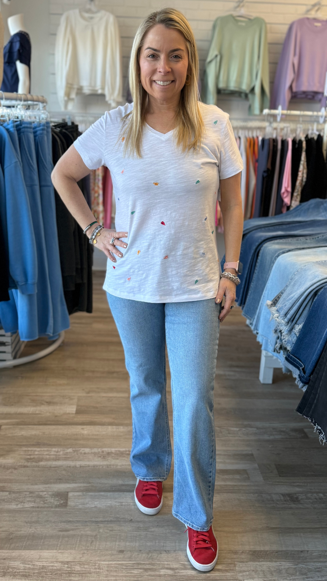 Embroidered Heart Tee