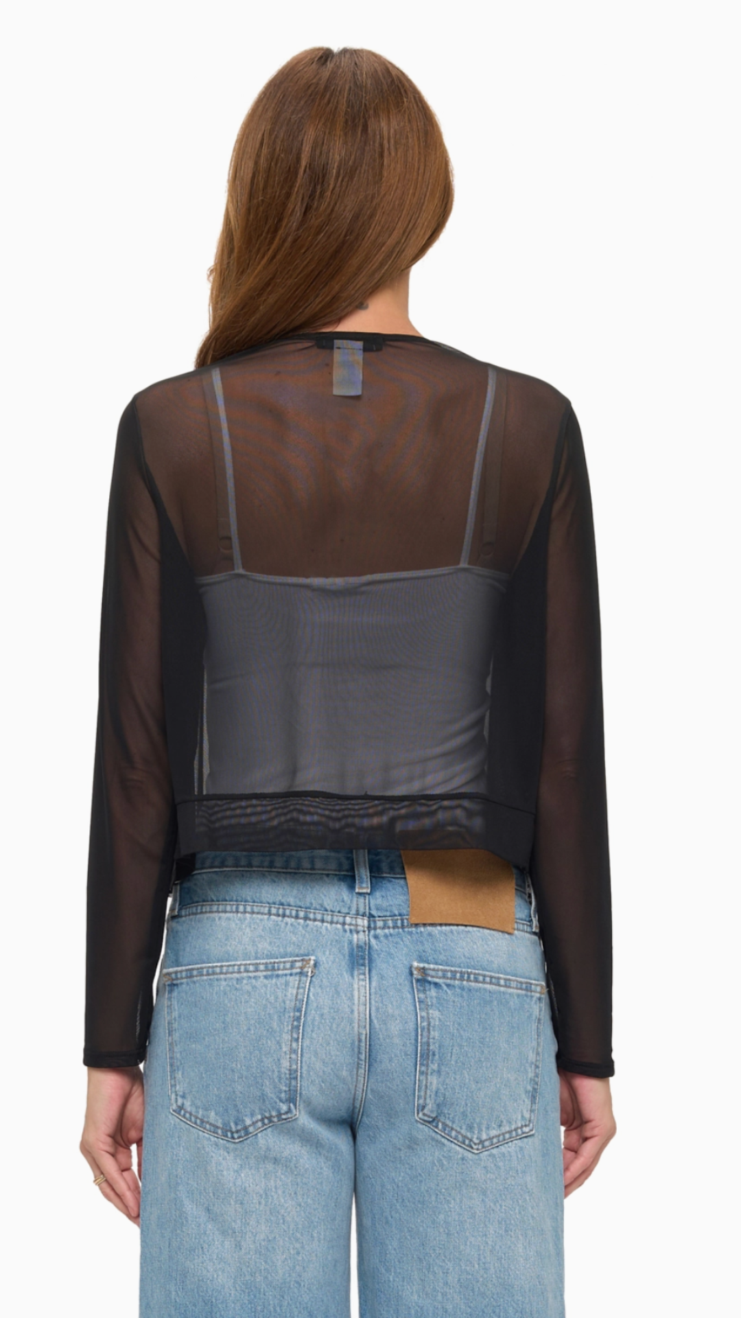 Black Mesh Cardigan