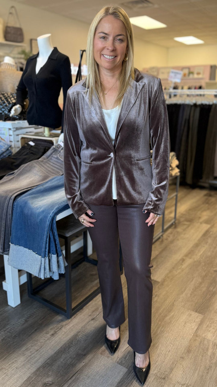 Brown Velvet Blazer