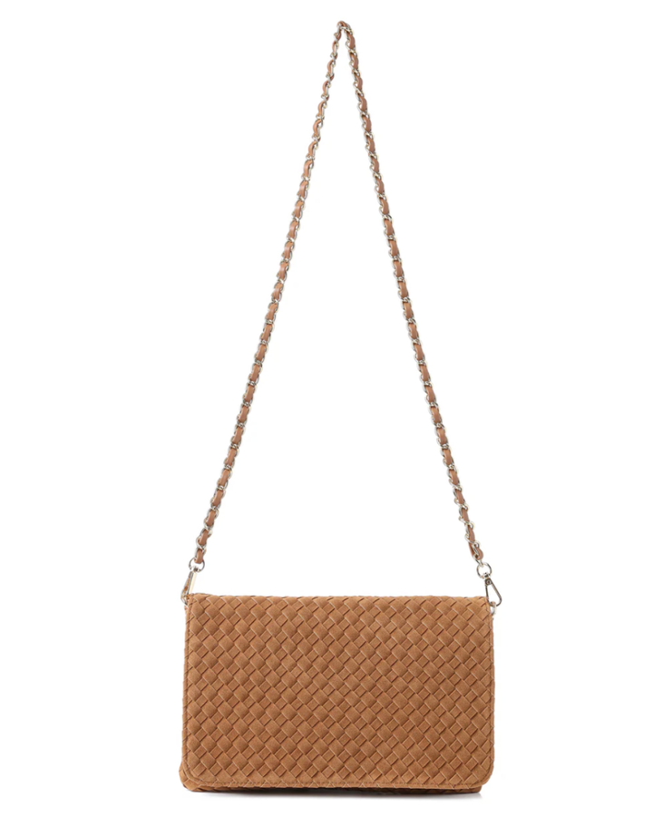 Lexi Saddle Woven Suede Crossbody