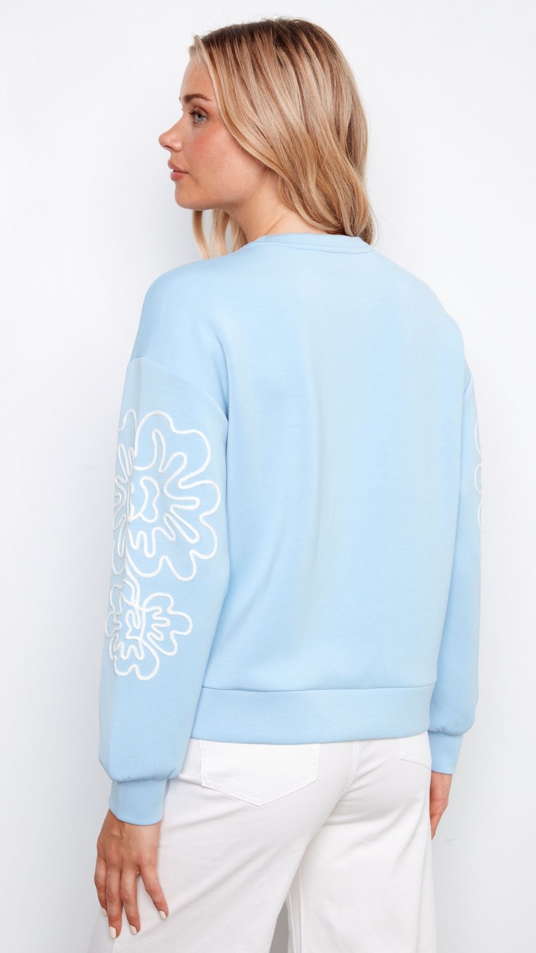 Scuba Long Sleeve Top With Soutache Detail