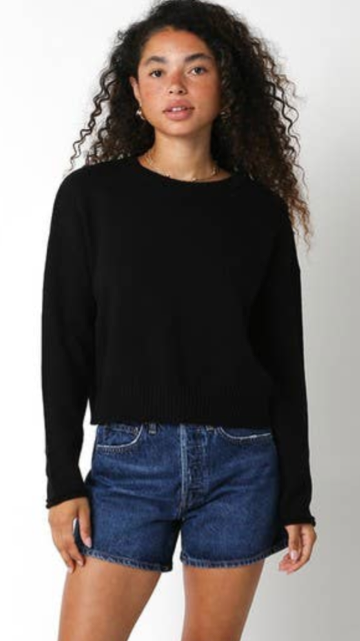 Black Cotton Sweater