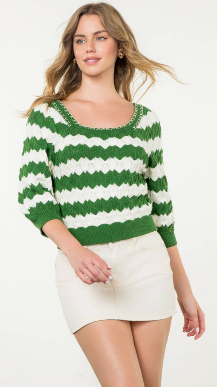 Pattern Knit Top