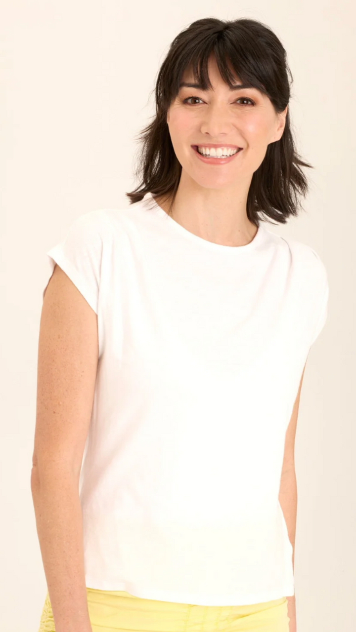White Slub Arwen Top