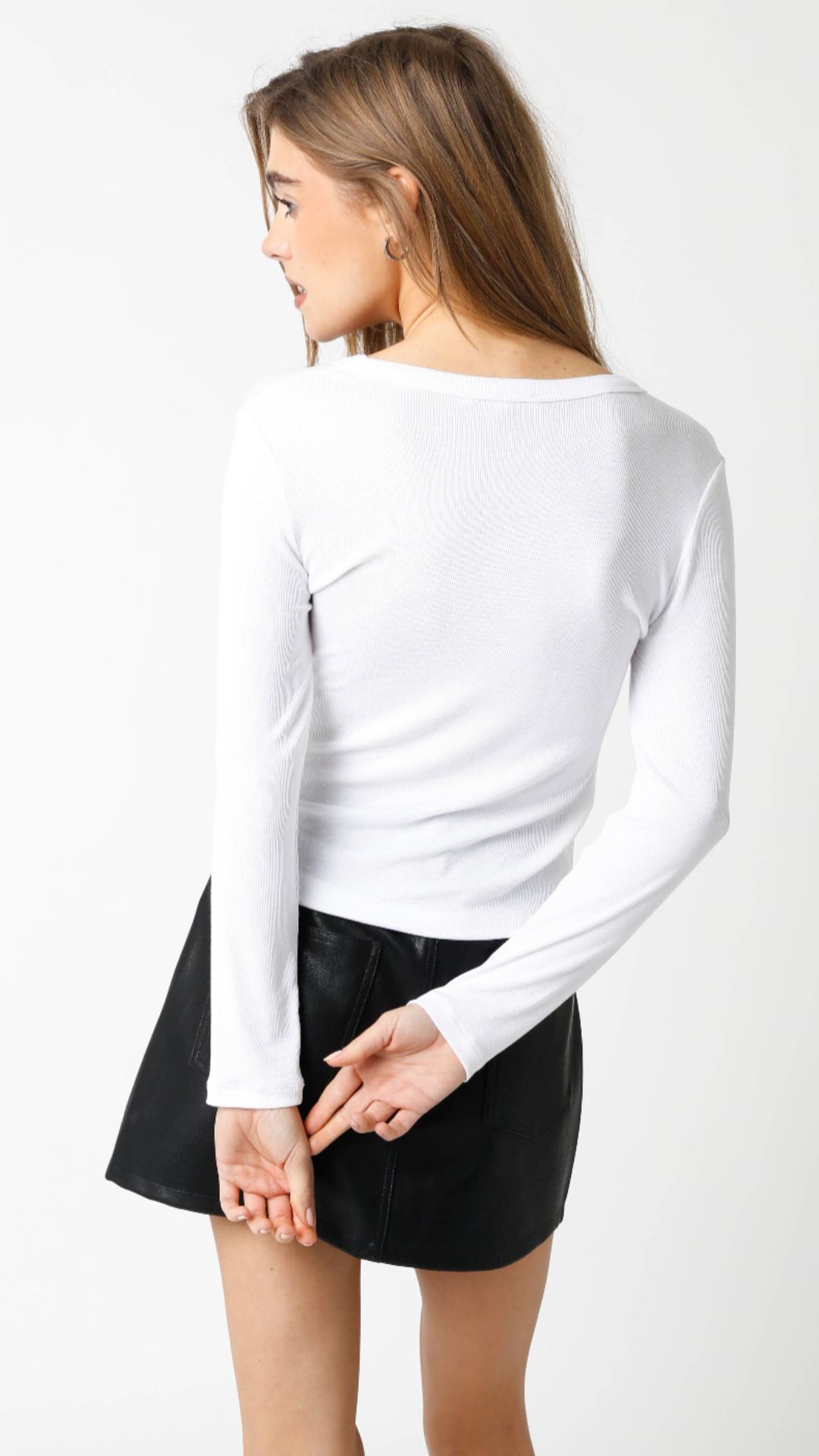 White Long Sleeve Top