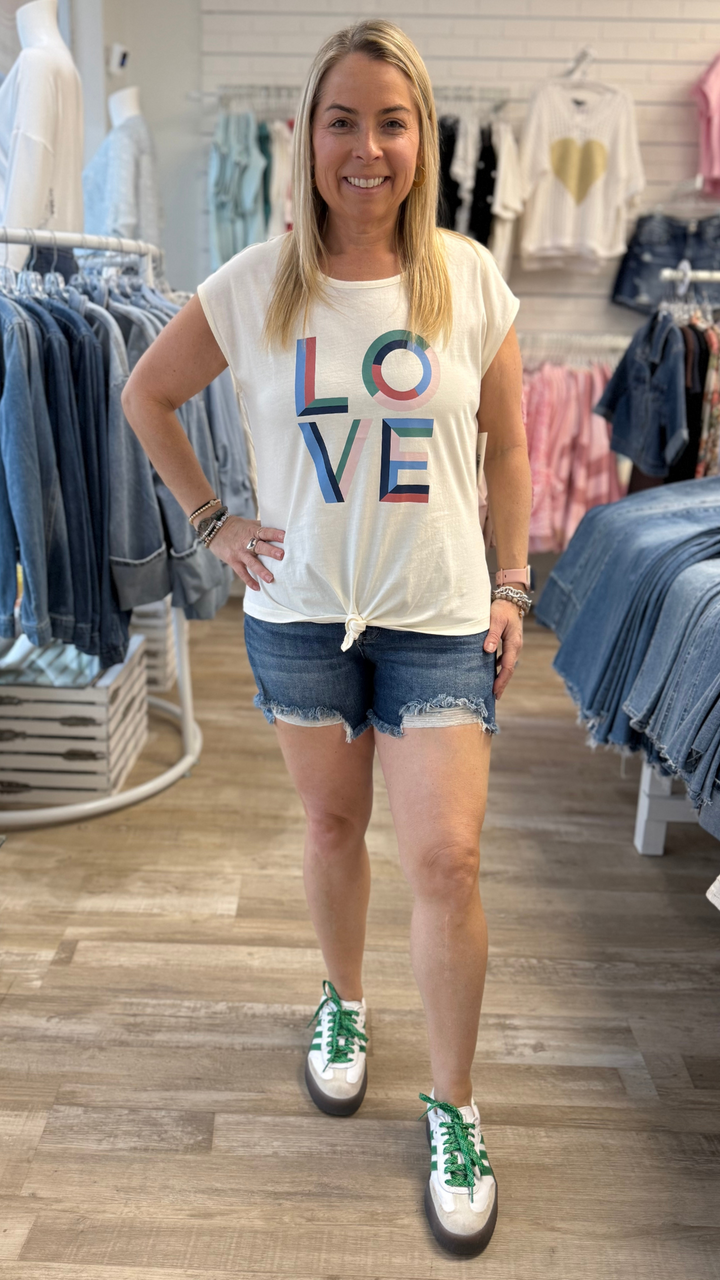 LOVE Front Knot Top