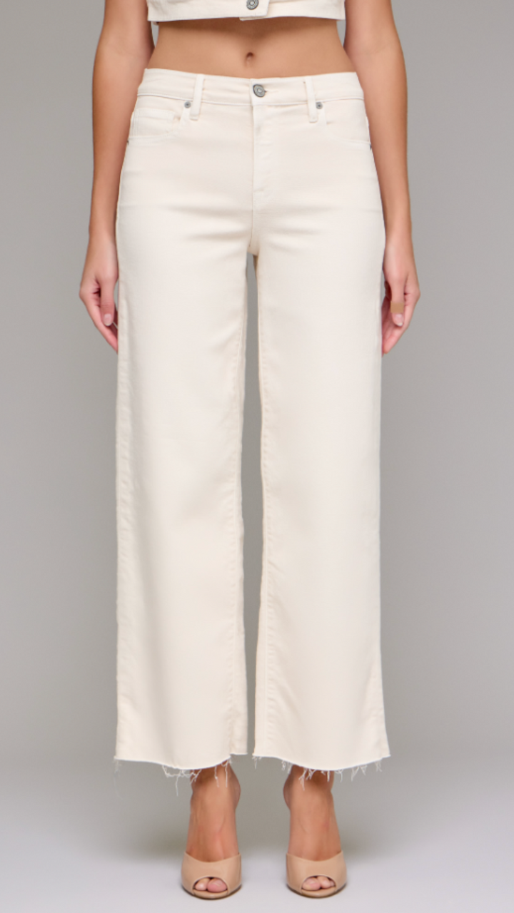 LOGAN High Rise Ecru Wash Dad Jeans