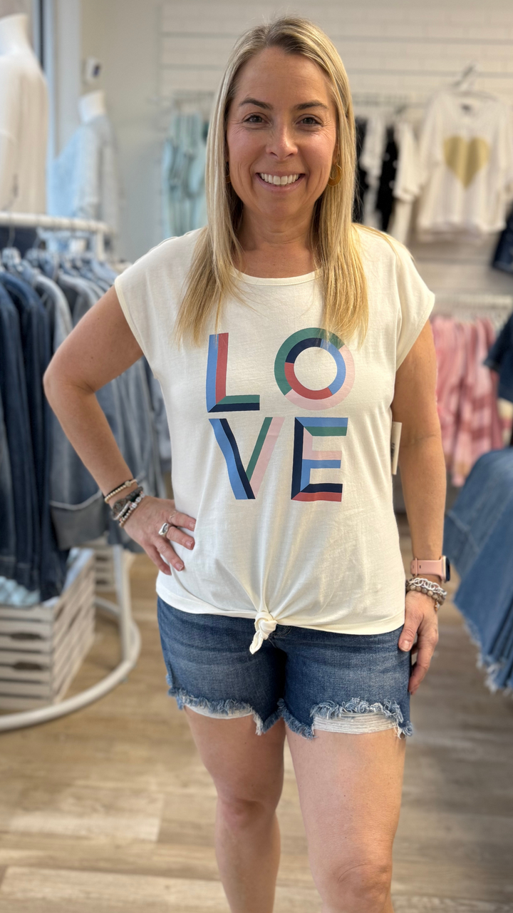 LOVE Front Knot Top