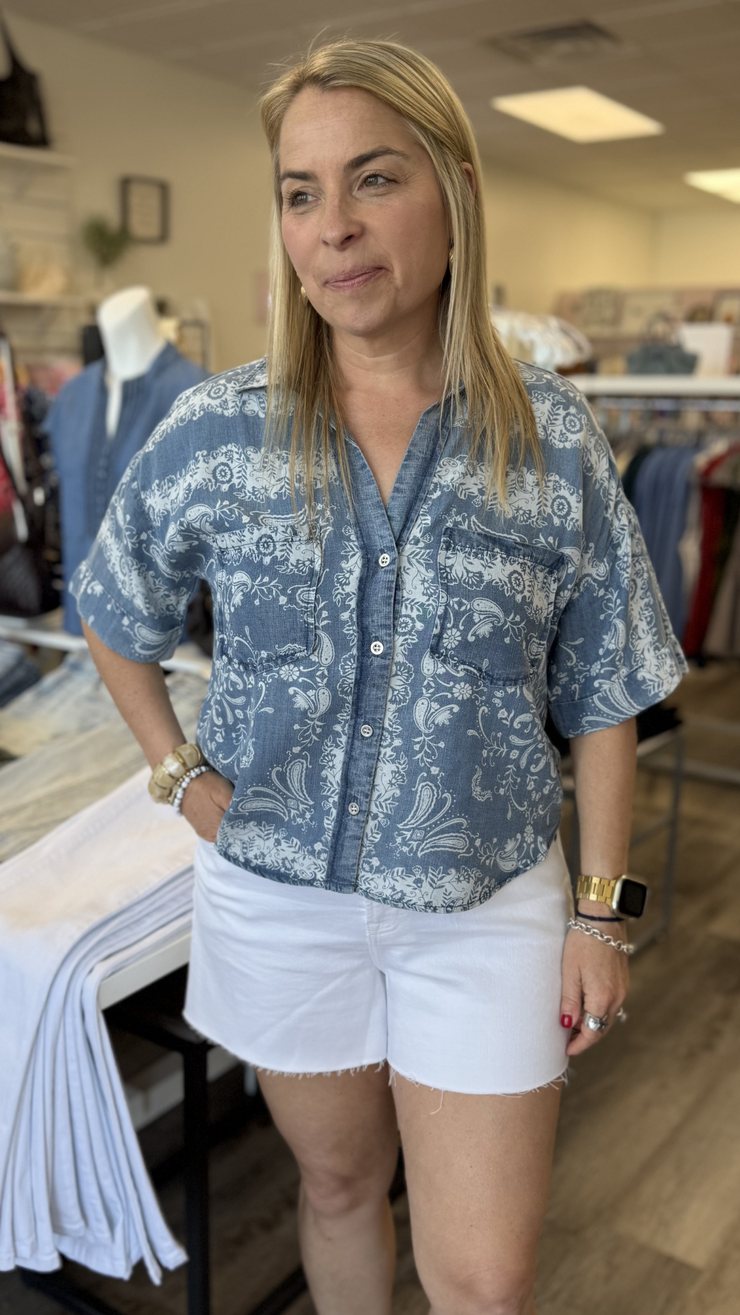 Bandana Camp Tencel Top