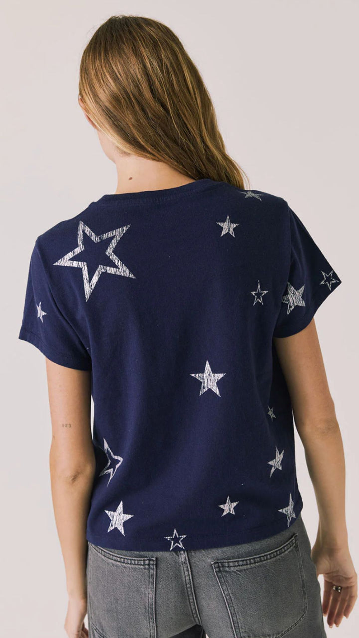 All Over Distressed Stars Tee