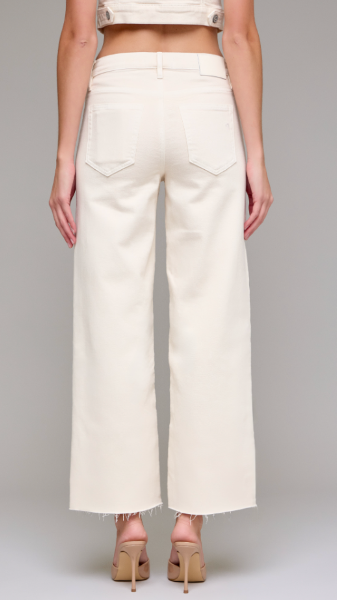 LOGAN High Rise Ecru Wash Dad Jeans