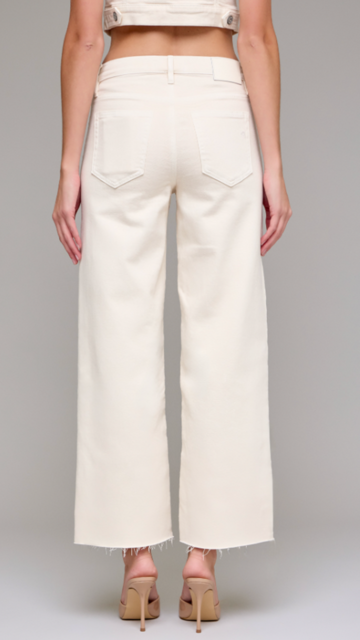 LOGAN High Rise Ecru Wash Dad Jeans
