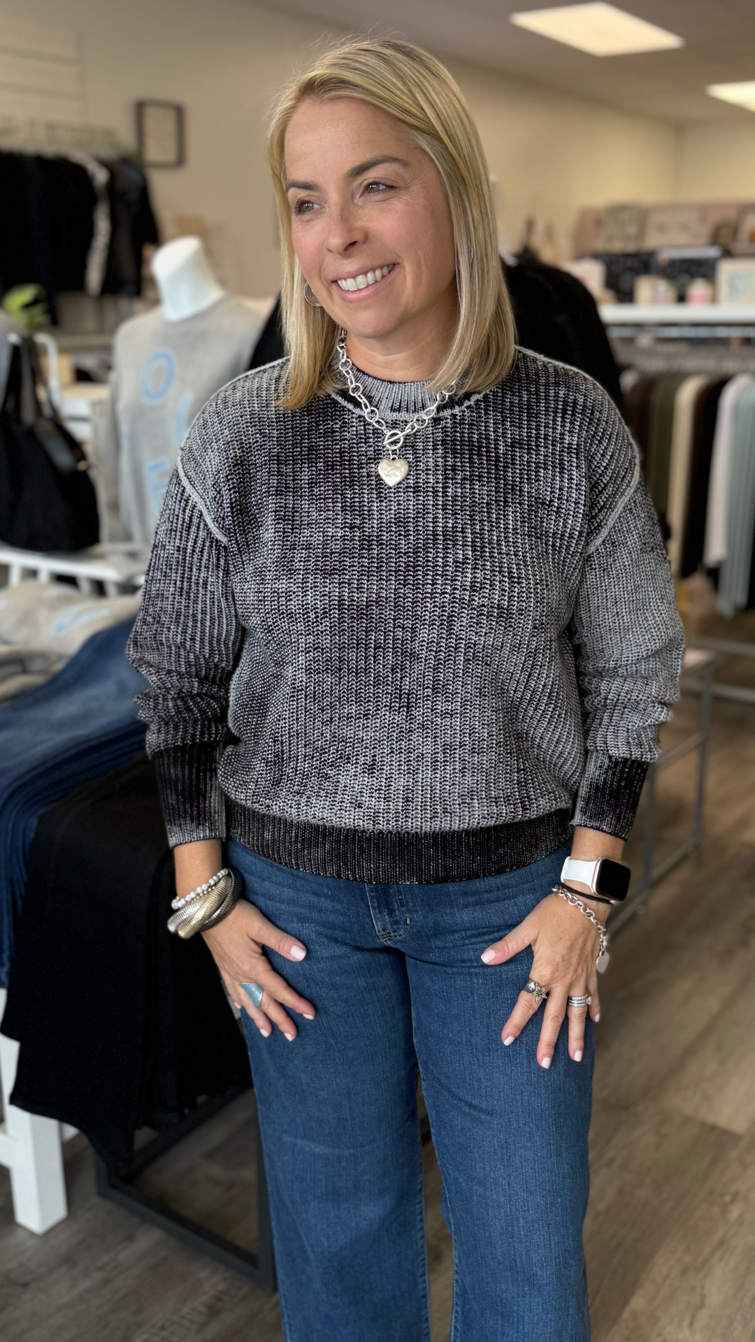 Melange Crewneck Sweater