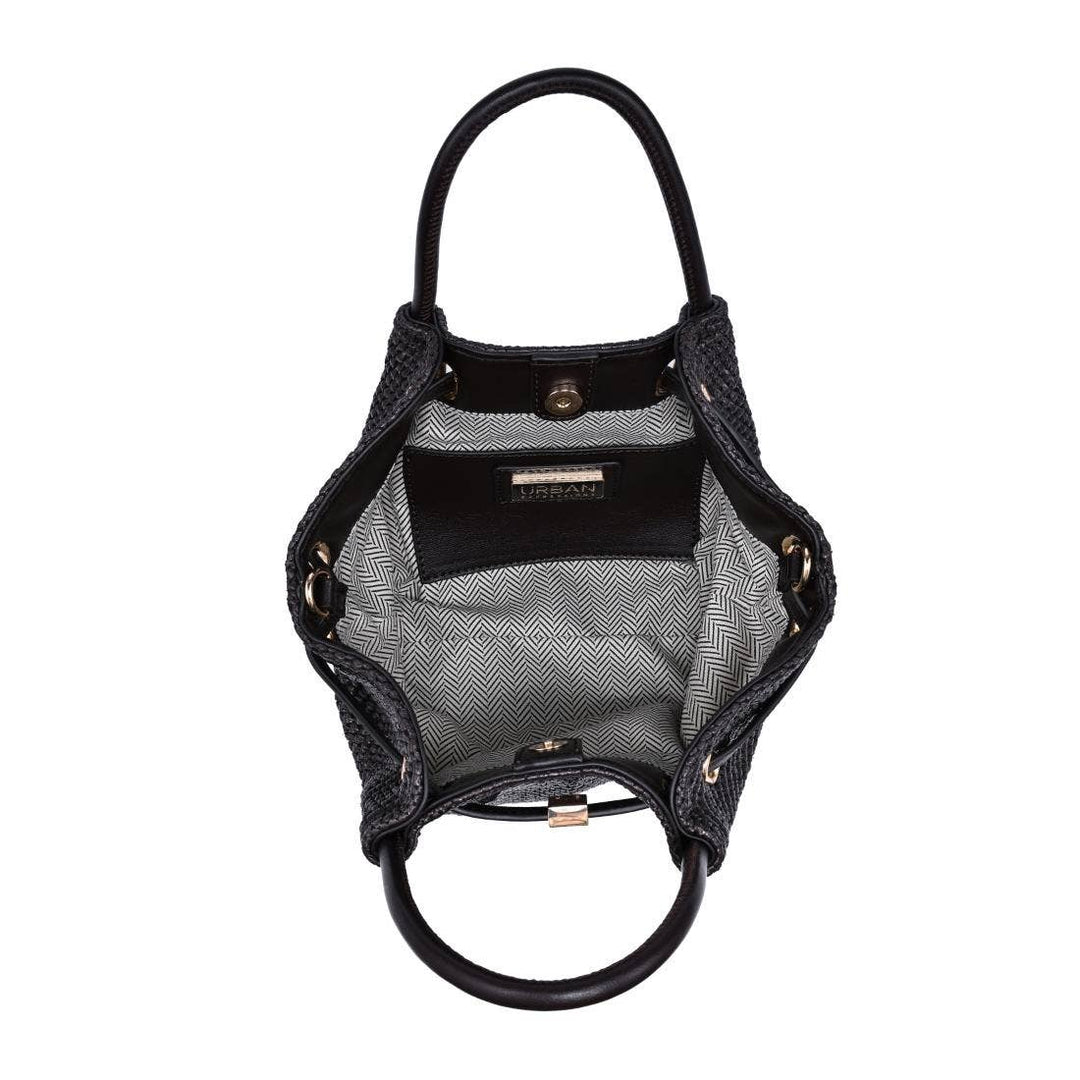 Chocolate Selena Straw Crossbody Bag