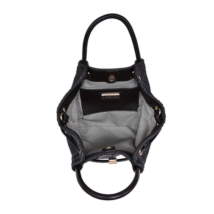 Chocolate Selena Straw Crossbody Bag