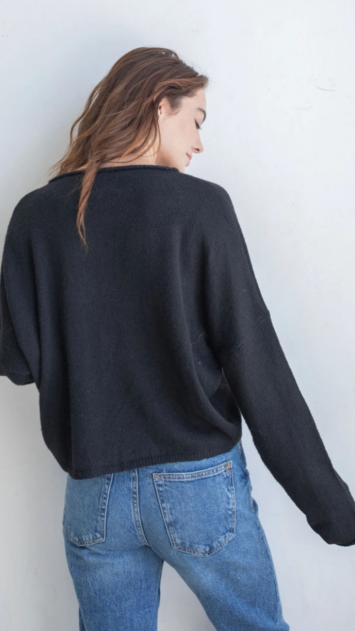 Black Main Character Sweater Cardigan