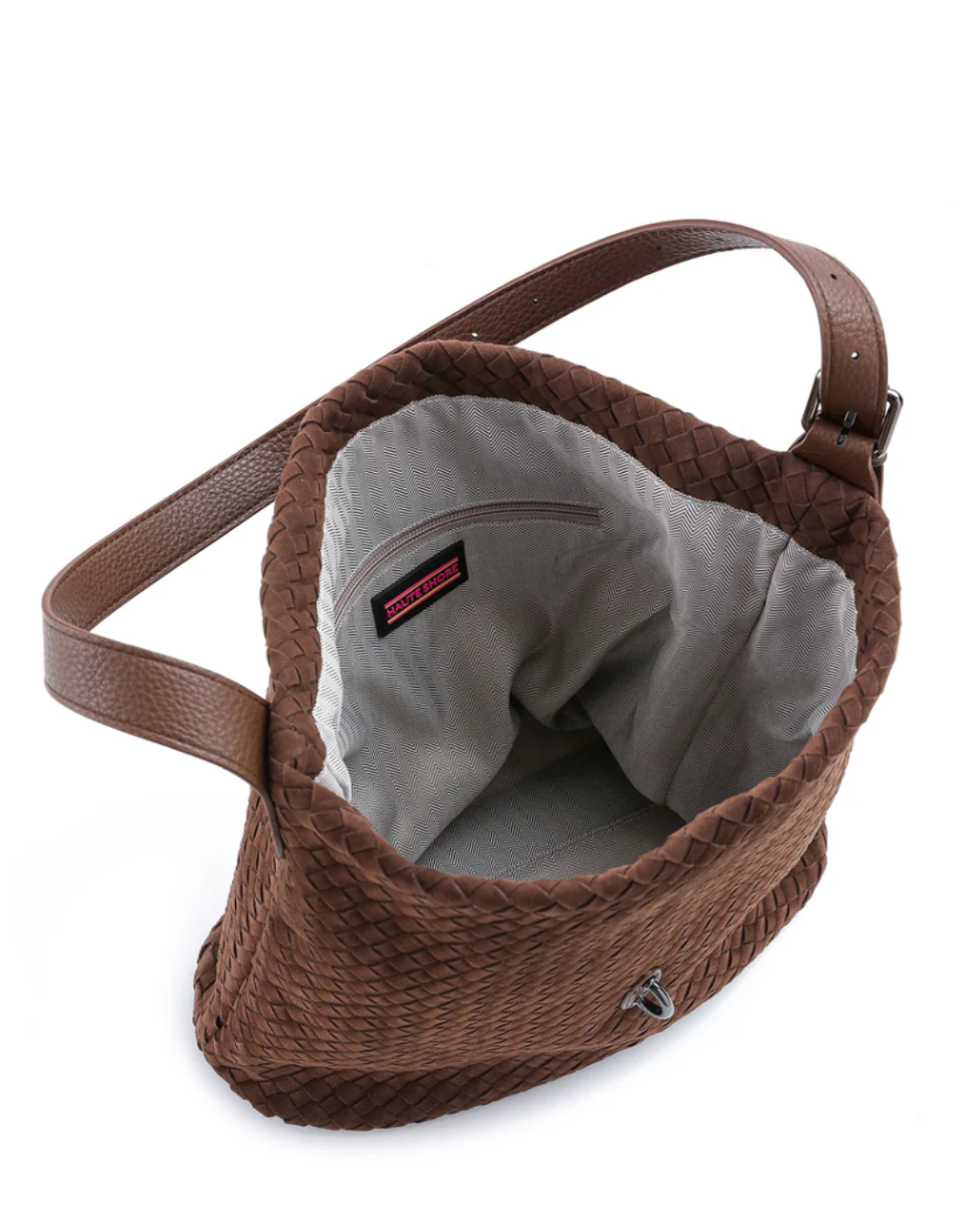 Sandy Woven Chocolate Shoulder Bag