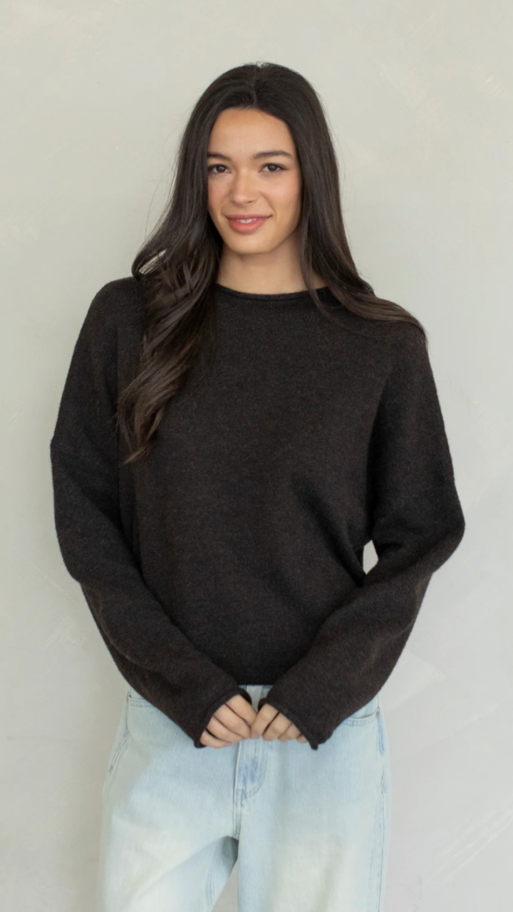 Chocolate Oversized Piper Pullover