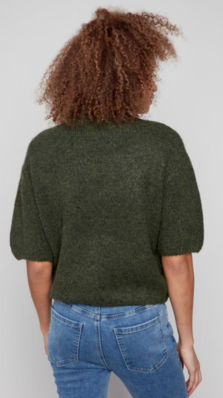 Spruce Elbow Sleeve Balloon Shape Sweater