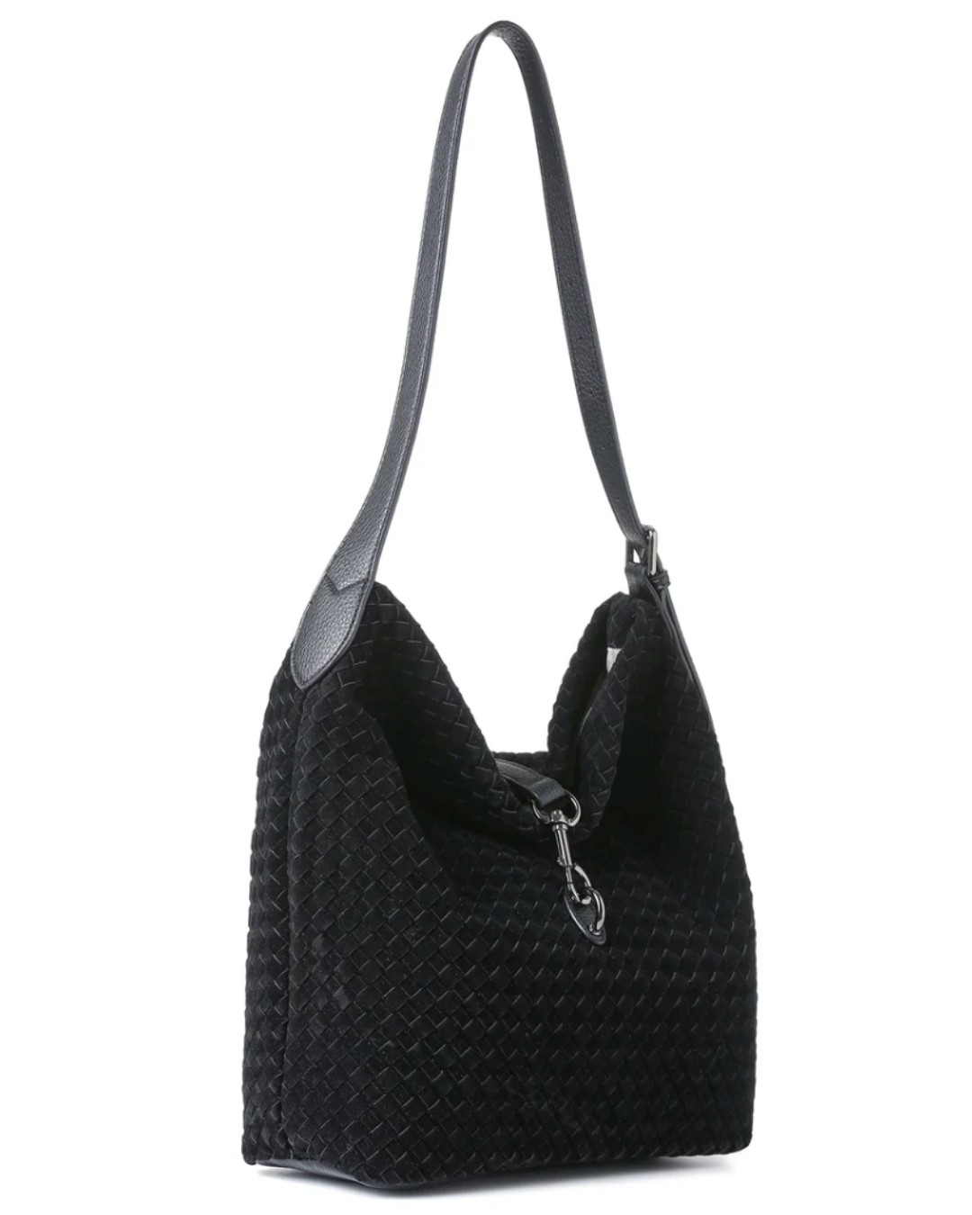 Sandy Woven Black Shoulder Bag