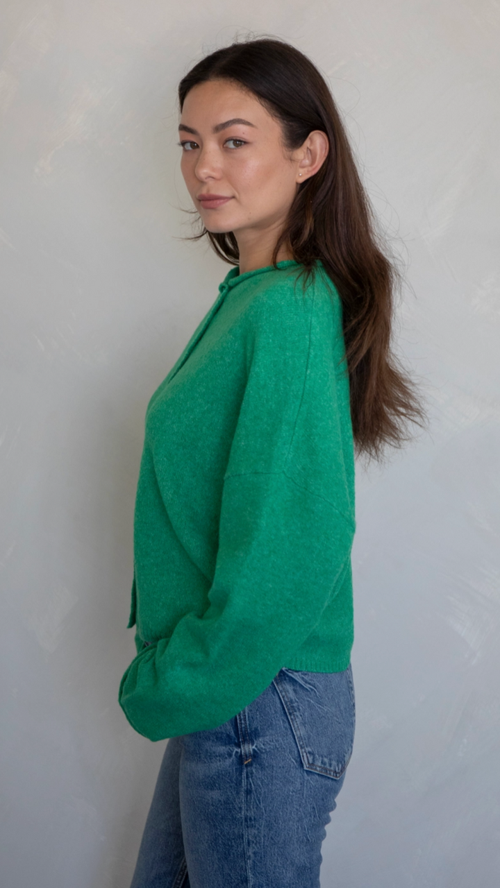Kelly Green Piper Sweater Cardigan
