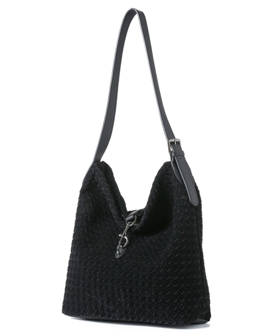 Sandy Woven Black Shoulder Bag