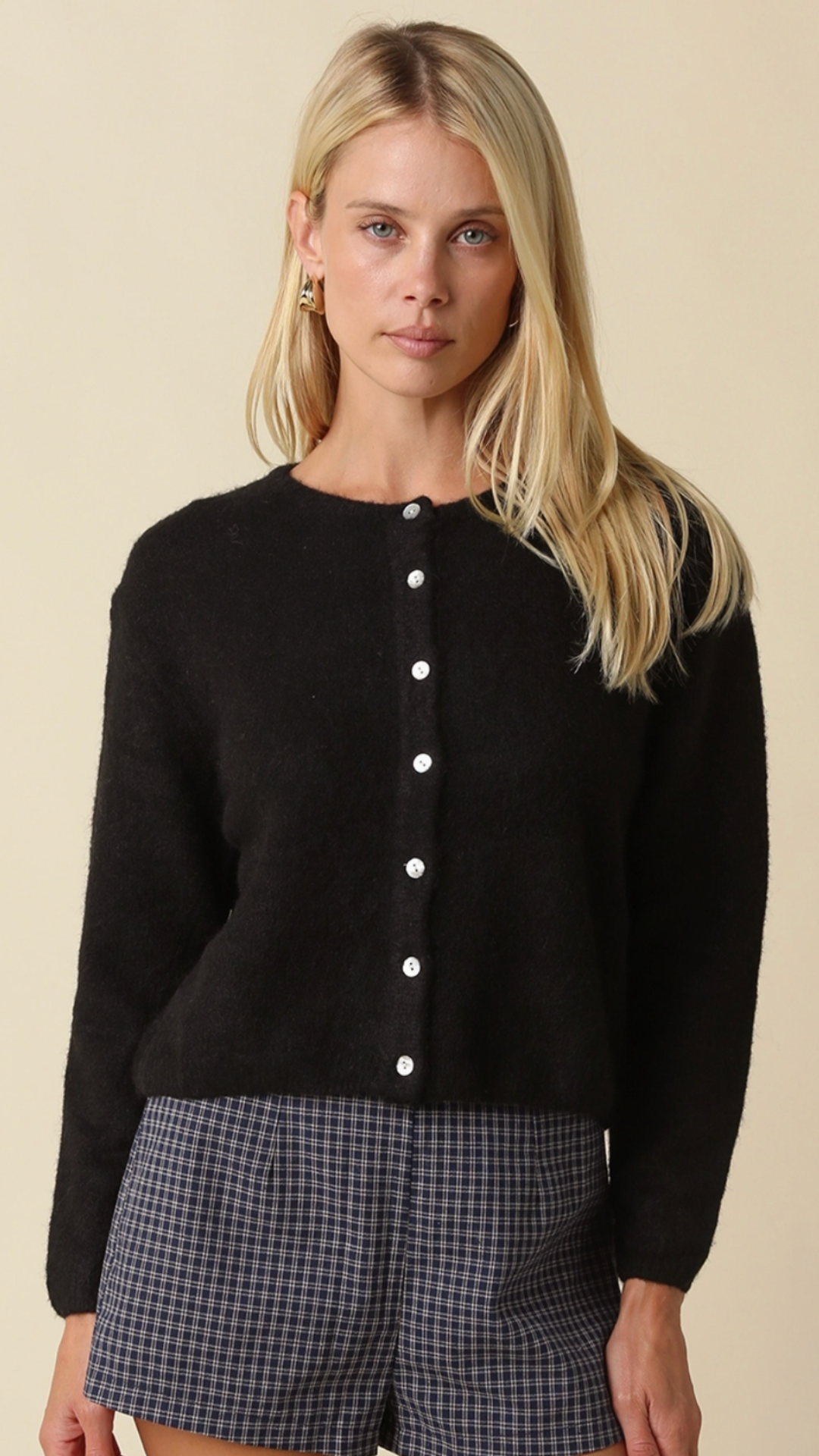 Black Soft Knit Cardigan