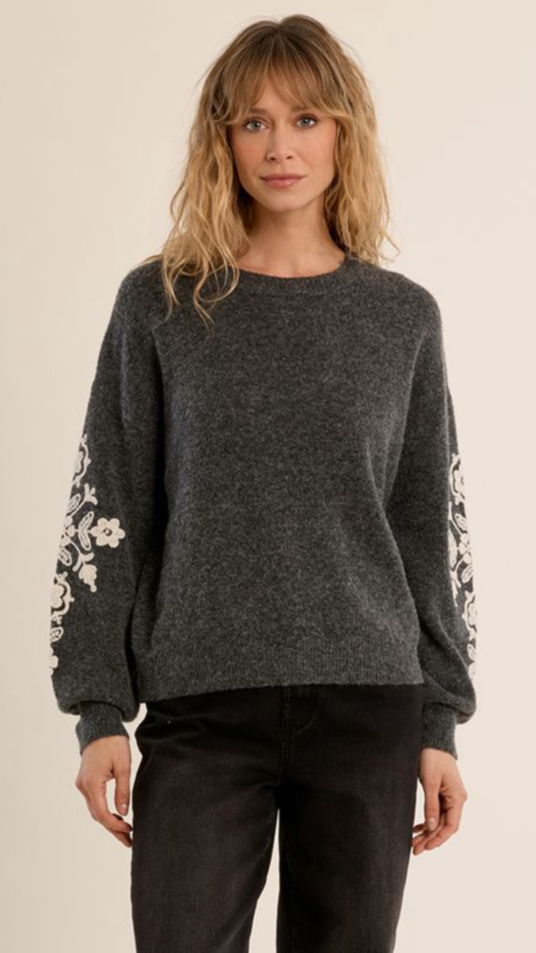 Floral Lace Detail Sweater