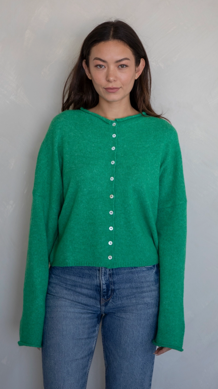 Kelly Green Piper Sweater Cardigan