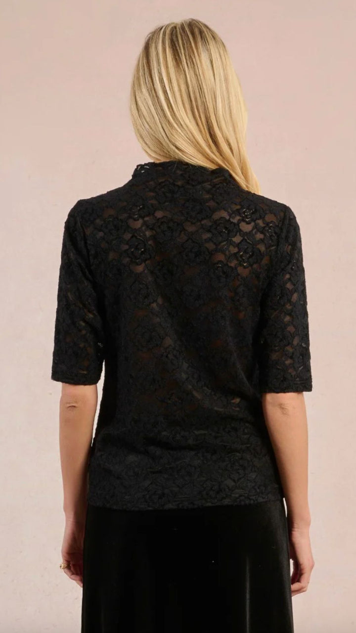 Black Lace Undersweater Top