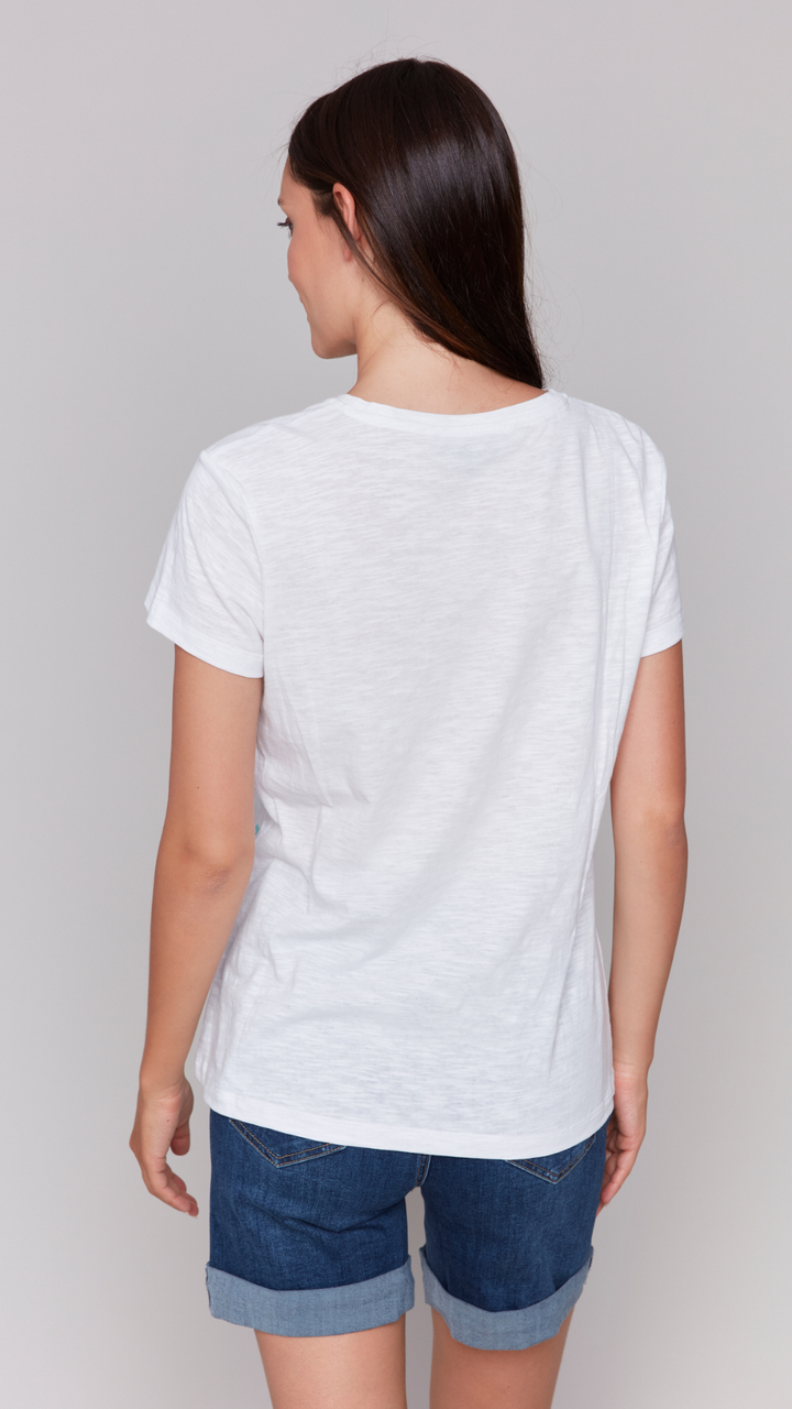 Embroidered Heart Tee