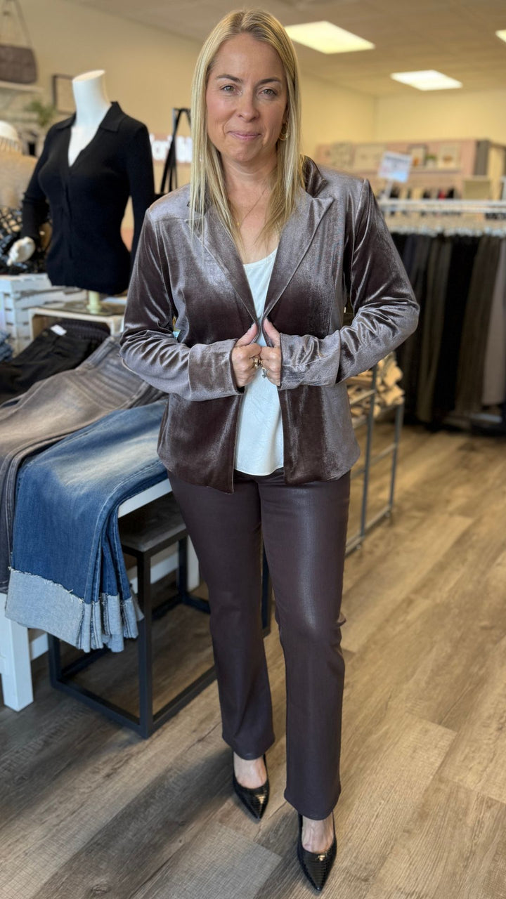 Brown Velvet Blazer