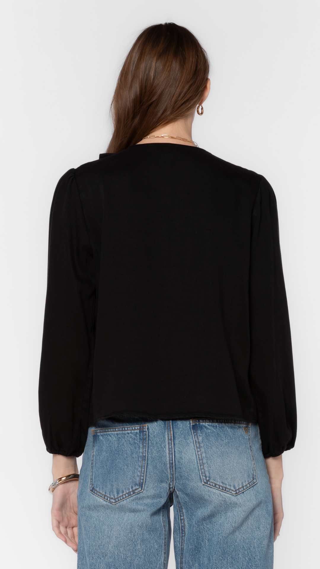 Pop Over Ruffle Tencel Top
