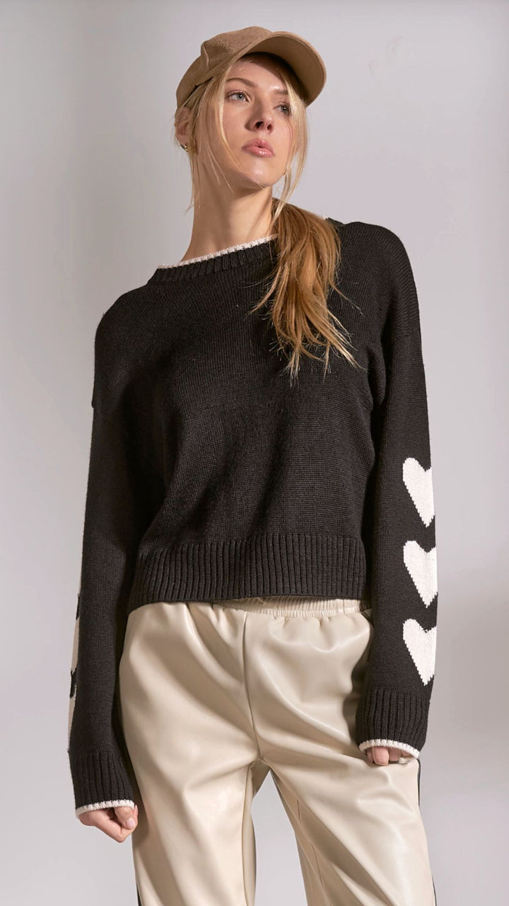 Black Hearts Sweater