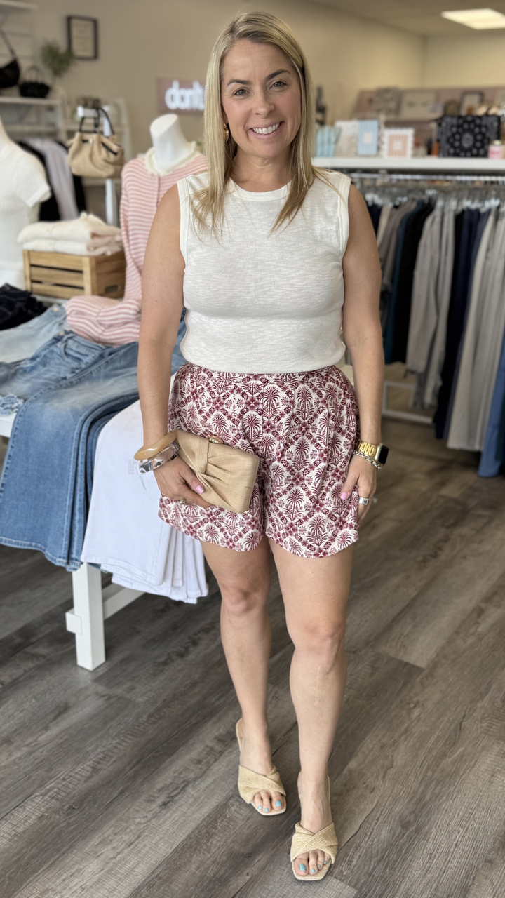 Cream Cotton Muscle Tank