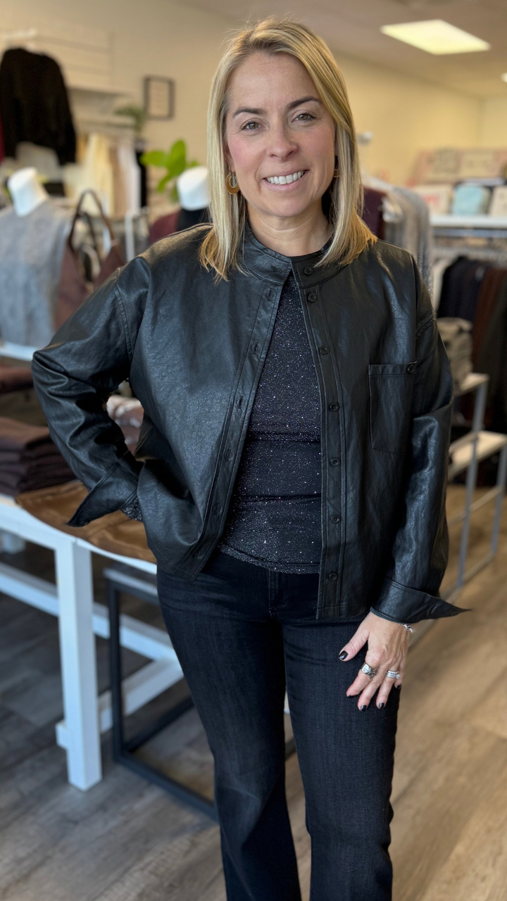 Black Faux Leather Jacket
