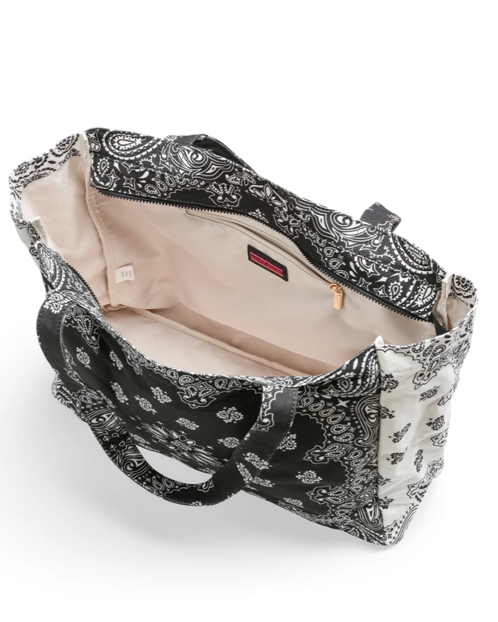 Bailey Black/White Bandana Tote