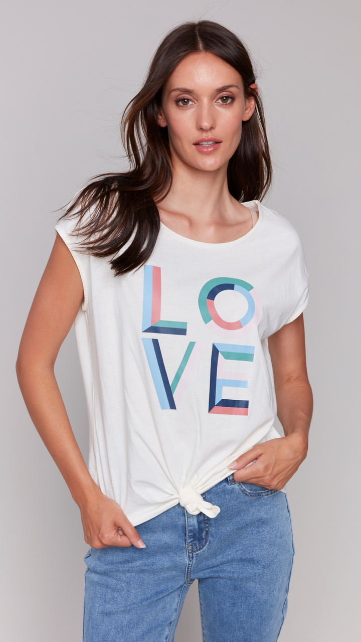 LOVE Front Knot Top
